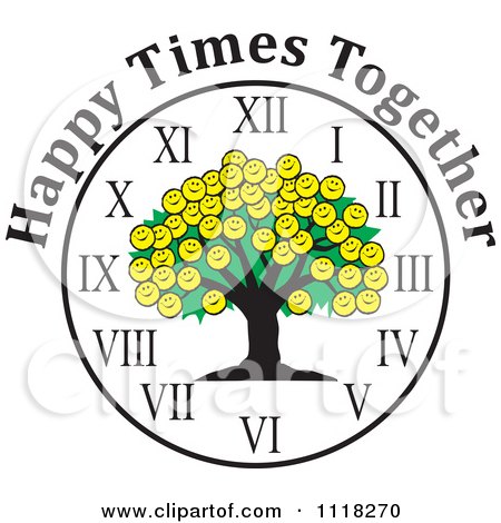 Happy Clock Clipart