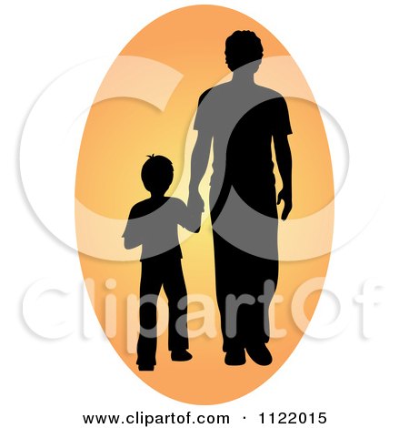 Vector Graphics  Free on Father And Son Holding Hands Cartoon