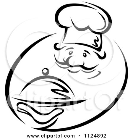 Chef Clip Art Black and White