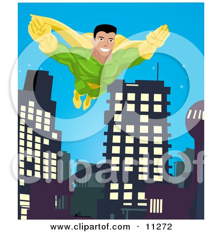11272-Super-Hero-Man-To-The-Rescue-Flying-Through-A-City-Clipart-Illustration.jpg