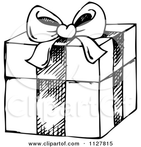 Free Vector Gift on And White Christmas Gift Box   Royalty Free Vector Clipart By Visekart
