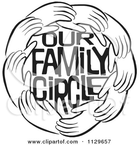 Hand Vector Free Download on Hands Around Our Family Circle Text   Royalty Free Vector Clipart By