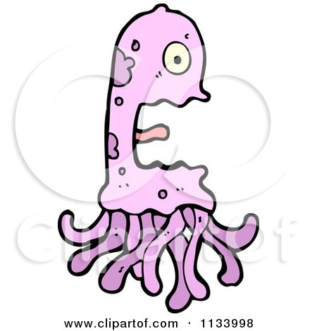 Royalty Free Vector Clipart on Of A Purple Jellyfish   Royalty Free Vector Clipart By Lineartestpilot