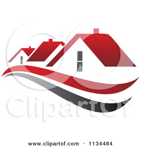 Free Vector Clipart on Clipart Of Houses With Roof Tops 12   Royalty Free Vector Illustration