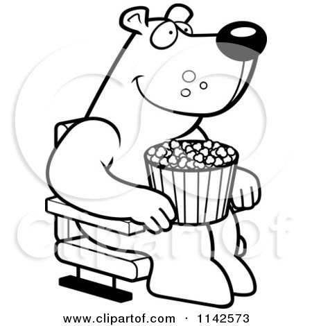Movies Theaters on Movie Theater   Vector Outlined Coloring Page By Cory Thoman  1142573