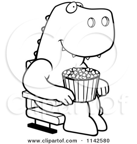 Movie Theaters on Movie Theater   Vector Outlined Coloring Page By Cory Thoman  1142580