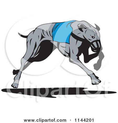 Running Greyhound Clipart