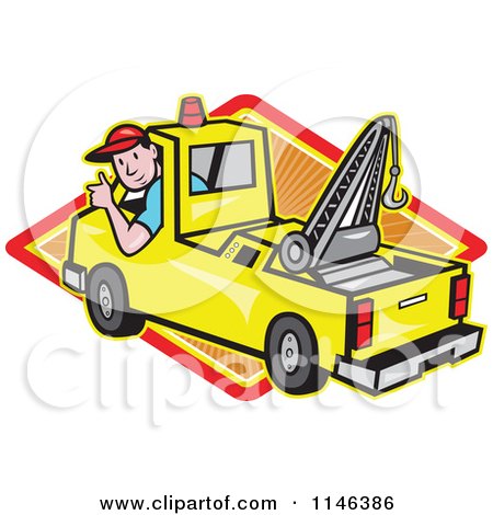 Royalty-Free (RF) Tow Truck Clipart, Illustrations, Vector Graphics #1