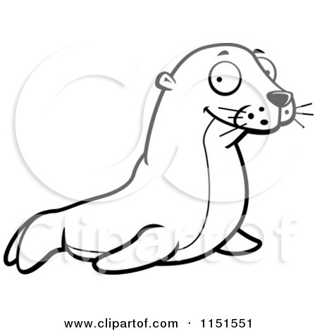 Tangled Coloring Sheets on And White Cute Seal   Vector Outlined Coloring Page By Cory Thoman