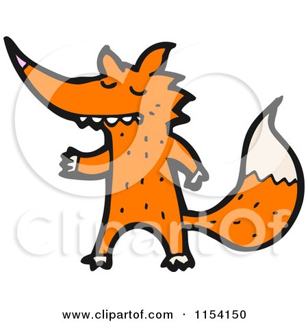 Royalty Free Vector on Cartoon Of A Fox   Royalty Free Vector Clipart By Lineartestpilot