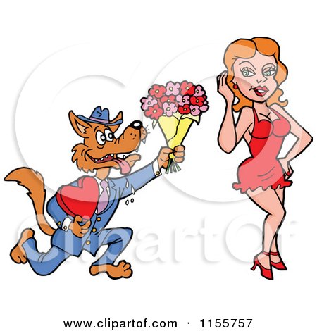 http://images.clipartof.com/small/1155757-Cartoon-Of-A-Romantic-Drooling-Wolf-Giving-Flowers-And-A-Heart-Shaped-Candy-Box-To-A-Woman-Royalty-Free-Vector-Illustration.jpg