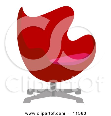 Desk Chair on Red Chair Clipart Illustration