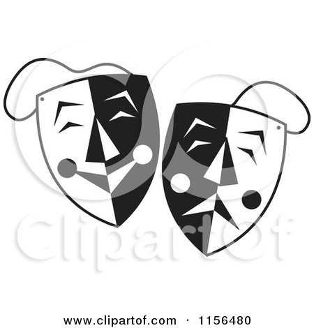 Free Vector Graphics on Drama Theater Masks   Royalty Free Vector Illustration By Johnny Sajem