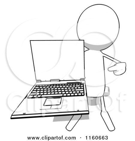 Laptop Computer on Holding A Laptop Computer 2   Royalty Free Illustration By Julos