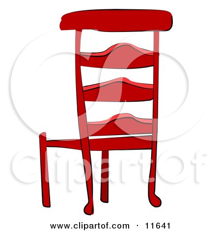  Chairs on Red Wooden Chair