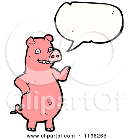 Cartoon of a Talking Pig - Royalty Free Vector ...