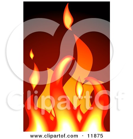 clip art fire flames. Hot Flames in a Fire Clipart