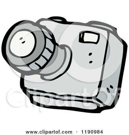 Cartoon of a Film Camera - Royalty Free Vector Illustration by