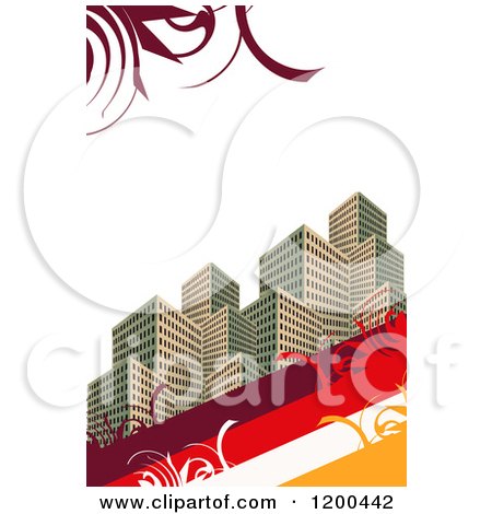 Real Estate License on Clipart Of A City Urban Real Estate Background With Skyscrapers