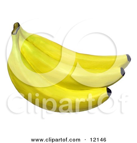 Clipart Illustration of a Banana Character Making A Funny Face, 