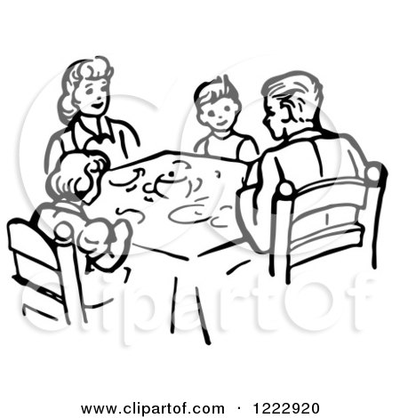 dining room clipart black and white