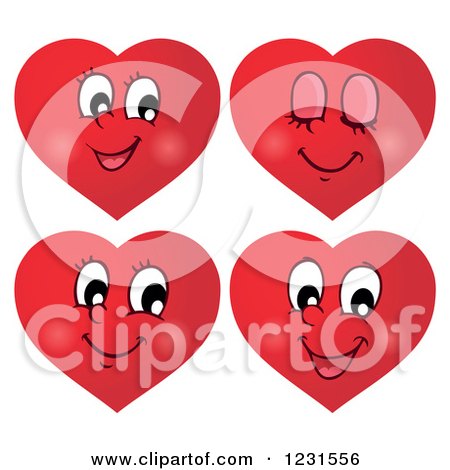 Royalty-Free (RF) Clipart of Heart Emoticons ...