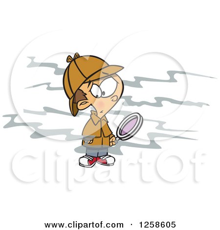 Royalty-Free (RF) Clip Art Illustration of a Spy Carrying Top Secret