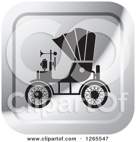 1265547-Clipart-Of-A-Silver-And-Black-Vintage-Antique-Car-With-A-Horn-Icon-Royalty-Free-Vector-Illustration.jpg