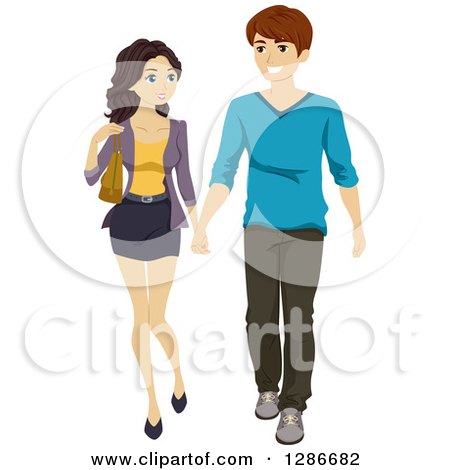 Art Of Teen Couple Walking 104