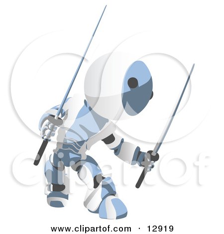 12919-Blue-Metal-Robot-Ninja-With-Two-Swords-Clipart-Illustration.jpg