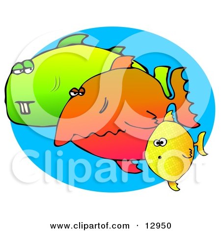 Fish   on Weird Group Of Diverse Fish Swimming In The Sea Clipart Graphic