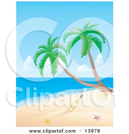 Beach Chairs on On A Tropical Beach Clipart Illustration By Rasmussen Images  13970