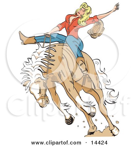 14424-Attractive-Blonde-Cowgirl-Riding-A-Bucking-Bronco-Horse-In-A-Rodeo-Clipart-Illustration.jpg
