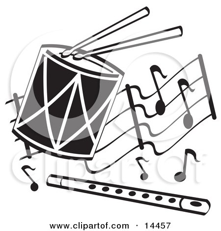 coloring pages music notes. a Flute Over Musical Notes