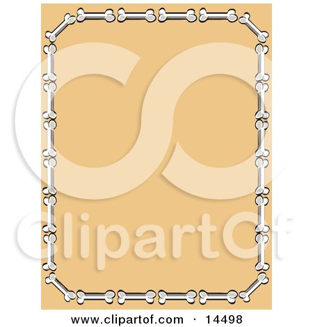 Royalty-free animal clipart picture of a beige background with a border of 