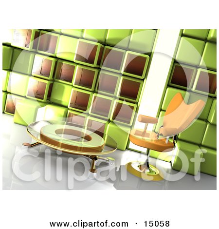 Green Chairs on Royalty Free 3d Clip Art Illustration Of A 3d Orange Employee Being