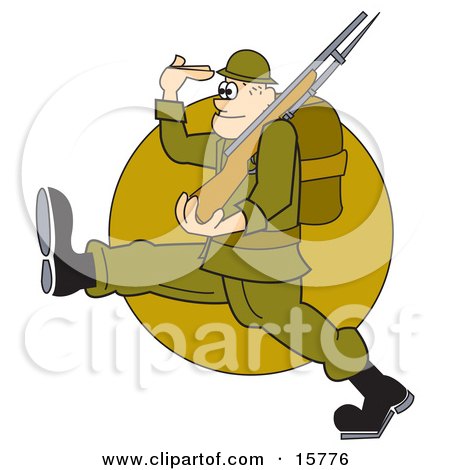 saluting soldier clipart