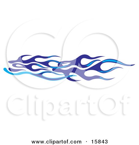 Light And Dark Blue Flames Clipart Illustration by Andy Nortnik