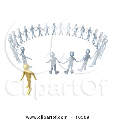Cartoon Black And White Outline Design Of A Group Of People Socializing 