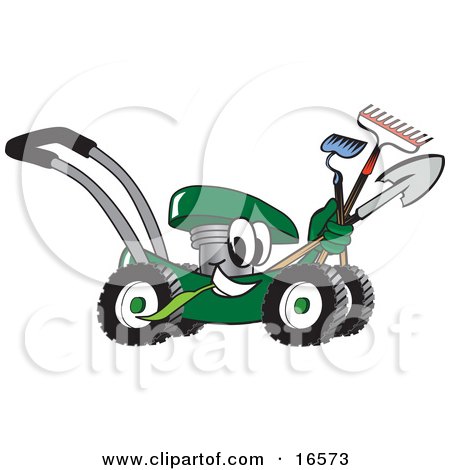 garden tools clip art. Clipart Picture of a Green