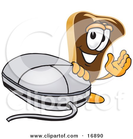 Clipart Picture of a Meat Beef Steak 