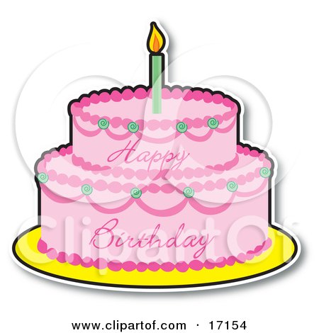 Clip  Birthday Cake on Clip Art Birthday Cakes Layered Birthday Cake With A Slice
