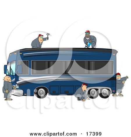 Blue Bus Clipart