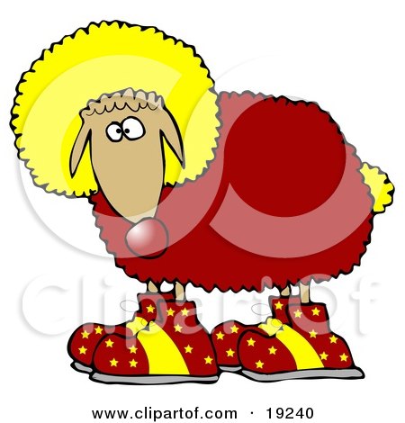 Yellow Chairs on Yellow Wig Red Wool Yellow Tail And Red Shoes With Yellow Stars On