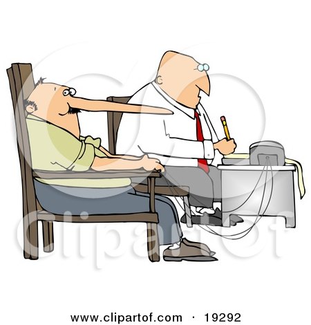 19292-Clipart-Illustration-Of-A-White-Polygraph-Examiner-Guy-Seated-In-Front-Of-A-Machine-While-Interrogating-A-Lying-Man-Whos-Nose-Keeps-Growing-Like-Pinocchio-With-Every-Fib-He-Tells-During-A-Lie-Detector-Test.jpg