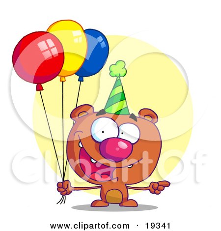 http://images.clipartof.com/small/19341-Clipart-Illustration-Of-A-Happy-Bear-Wearing-A-Green-Party-Hat-And-Holding-Colorful-Balloons-At-A-Birthday-Party.jpg