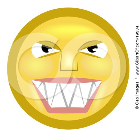 Free Bumper Stickers on Evil Grin Smileys Images