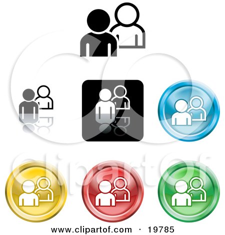 business people icon. People Icon Buttons by Geo