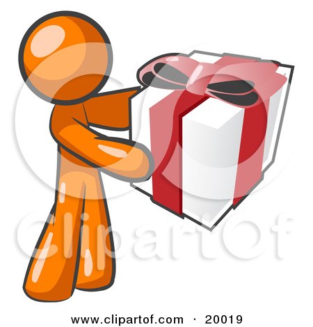Gifts  Birthday on Man Holding A Christmas  Birthday  Valentine S Day Or Anniversary Gift