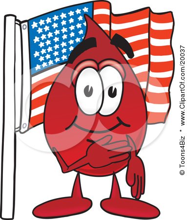 american flag clip art. Clipart Picture of a Blood